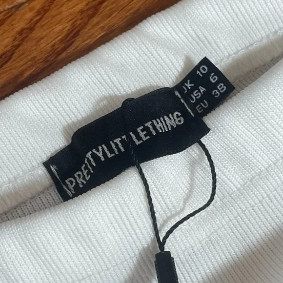 NWT Pretty Little Things Shape White Bandage Extreme‎ High Waist Wide Leg - Picture 5 of 6